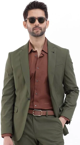 Rare Rabbit Men's Oscar Notch Lapel Button Closure Single Breasted Suit